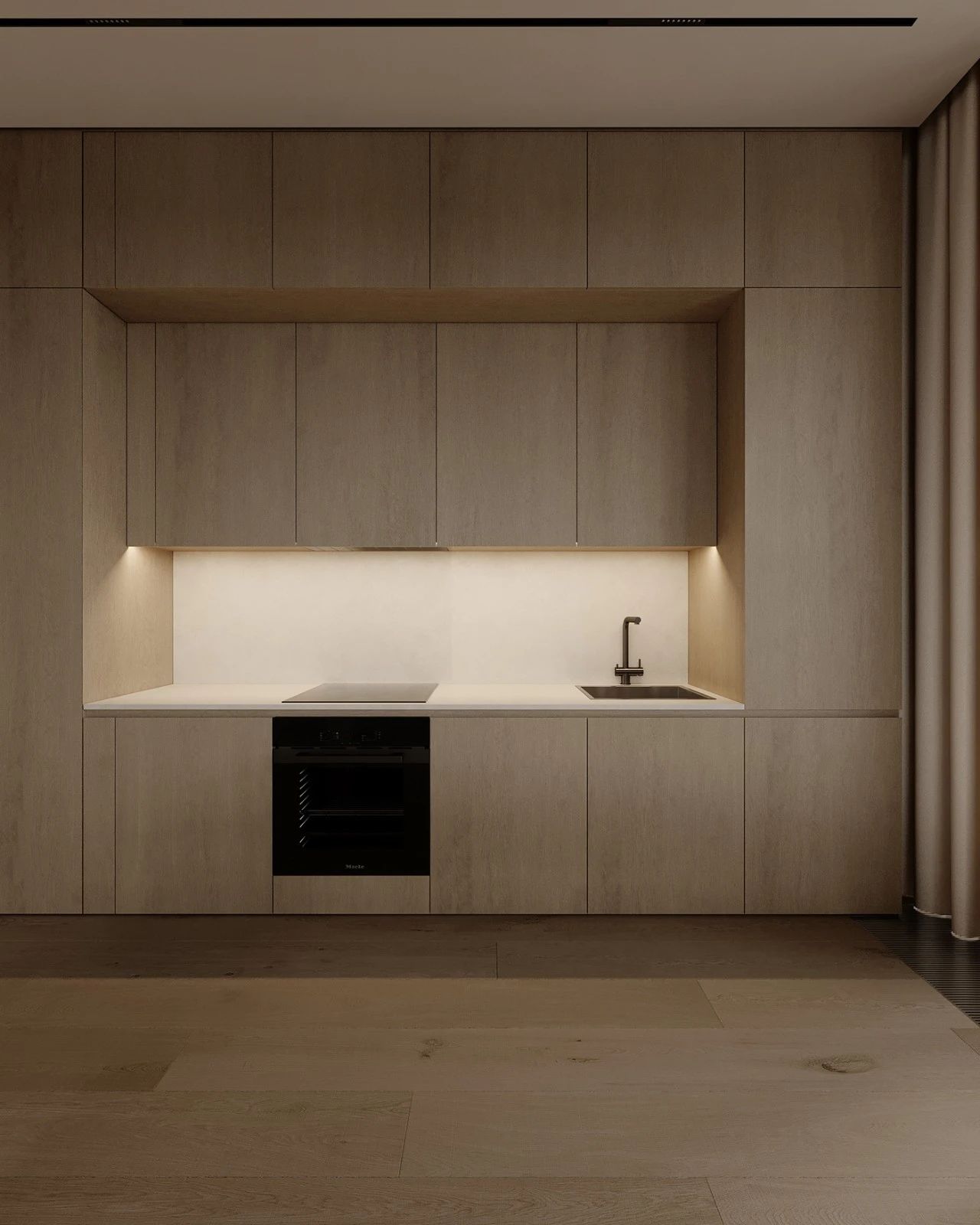 76㎡原木系奶油风极简空间设计丨哈萨克斯坦阿拉木图丨Ursa Studio-17