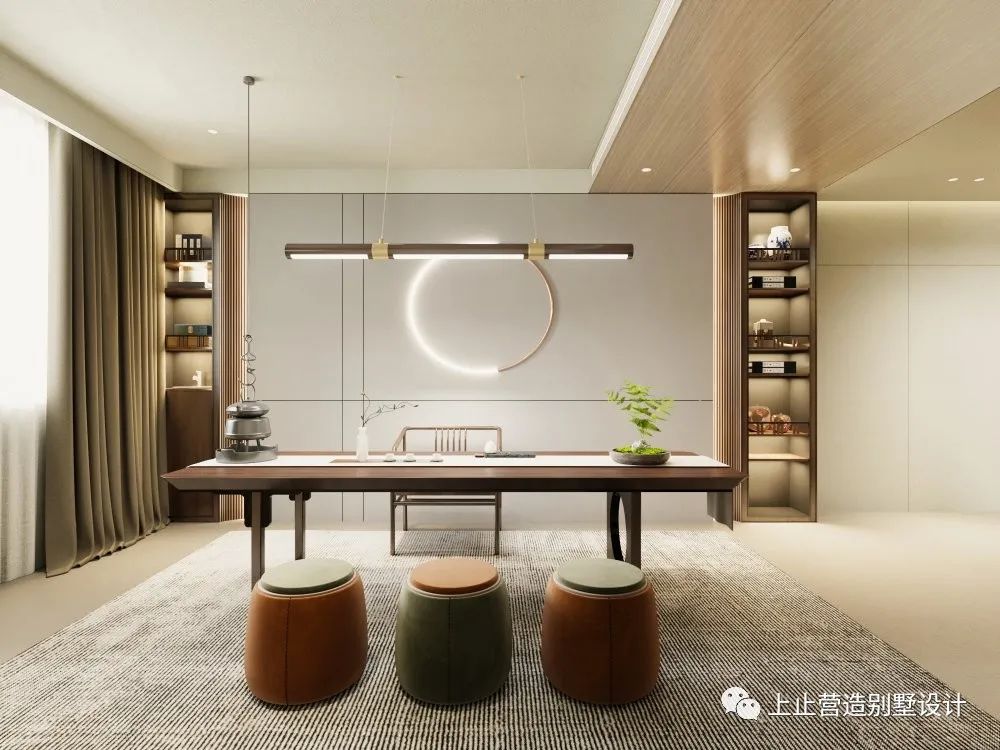 长春岳麓山侘寂风家居设计丨中国长春丨上止营造别墅设计-9