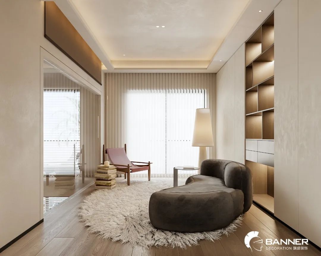 万科翡翠国际现代挑空别墅丨旗盛装饰-32