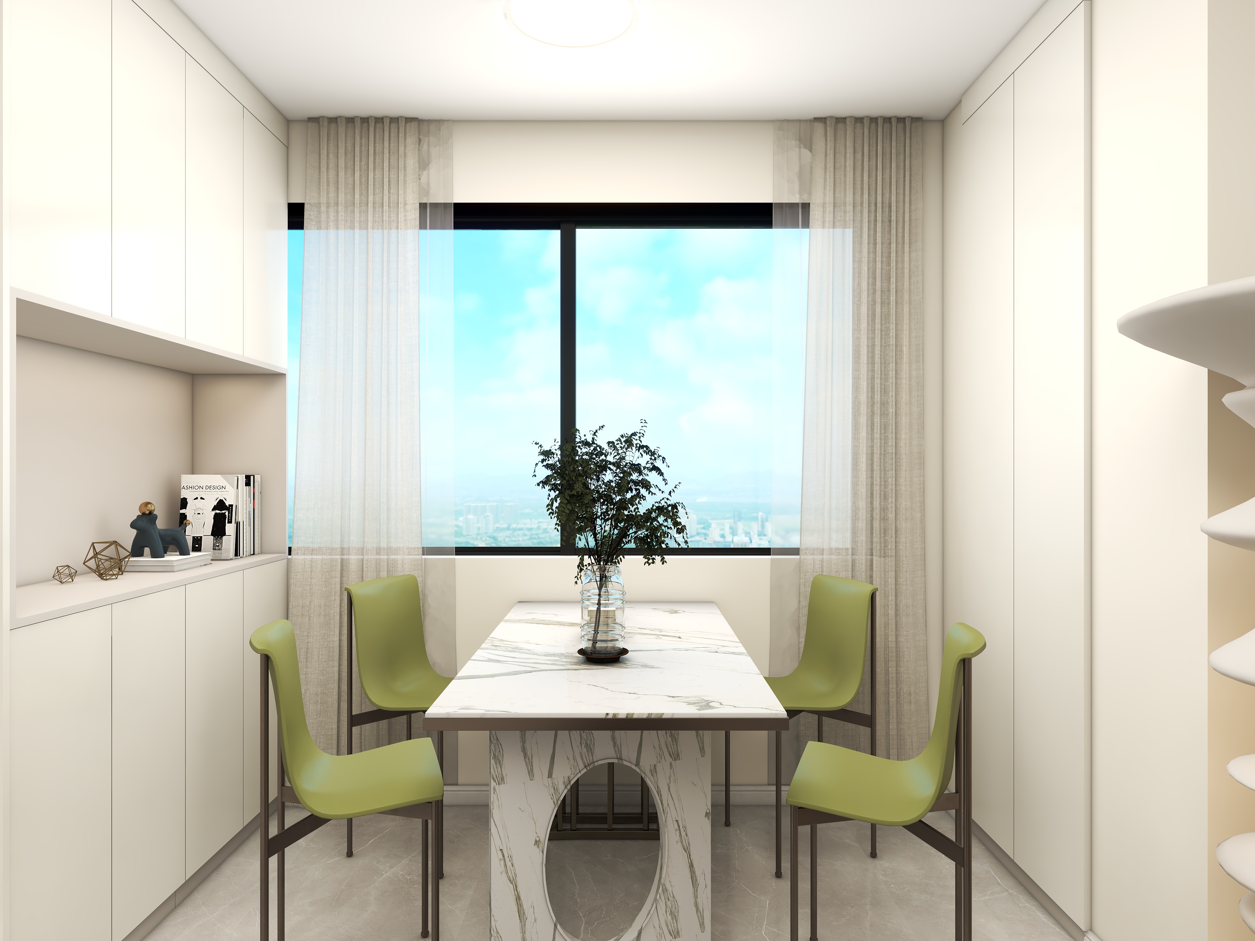 牛油果绿碰撞法式的家-6