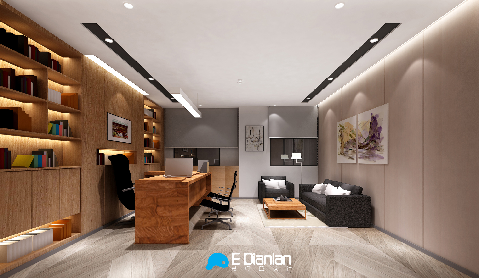 刘魏诚作品——贵州某检测中心办公设计【易点蓝E DIANLAN办公篇】-11