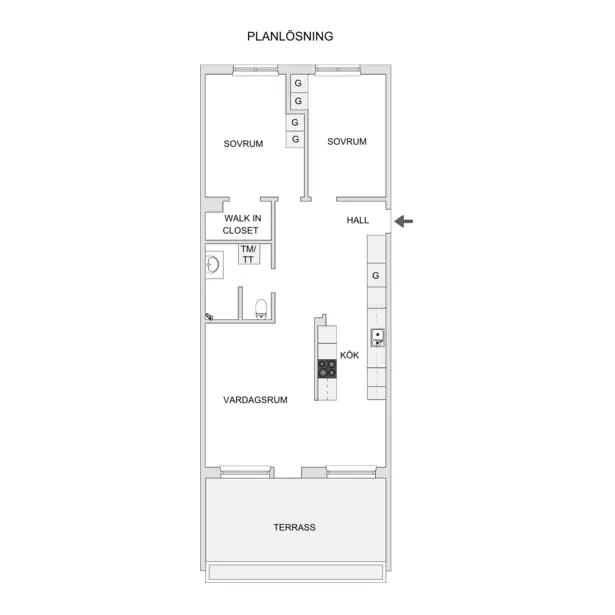 瑞典现代古典公寓的封闭式阳台设计-16