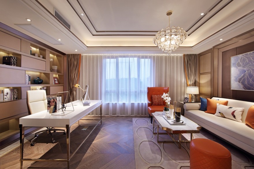 君临天下豪宅:轻奢风吹拂下的别墅设计 辛视设计-21