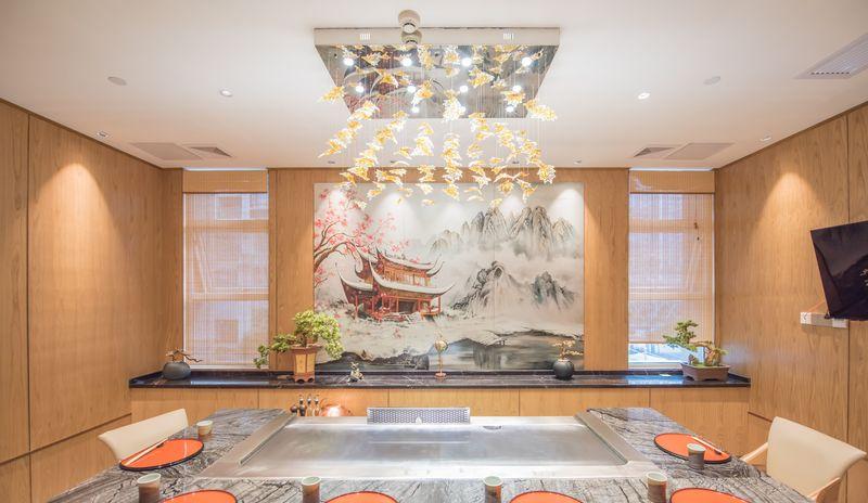 山叶料理珠江新城店——日式古风与西方元素交融的禅意空间-26