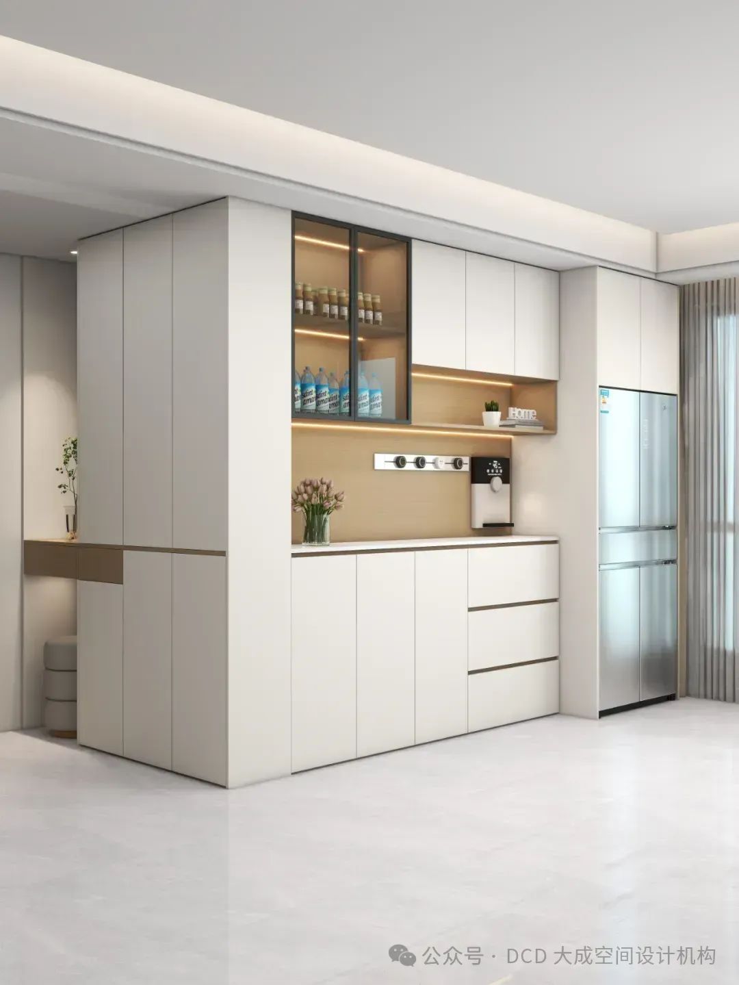 餐边柜这样设计,好看又实用,高级感满满-41