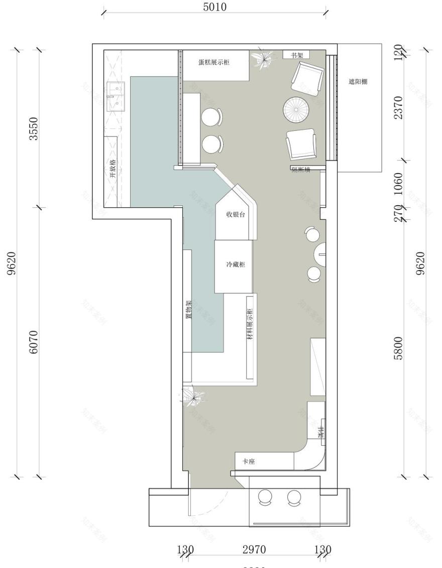 L 型甜品店的空间革命-5
