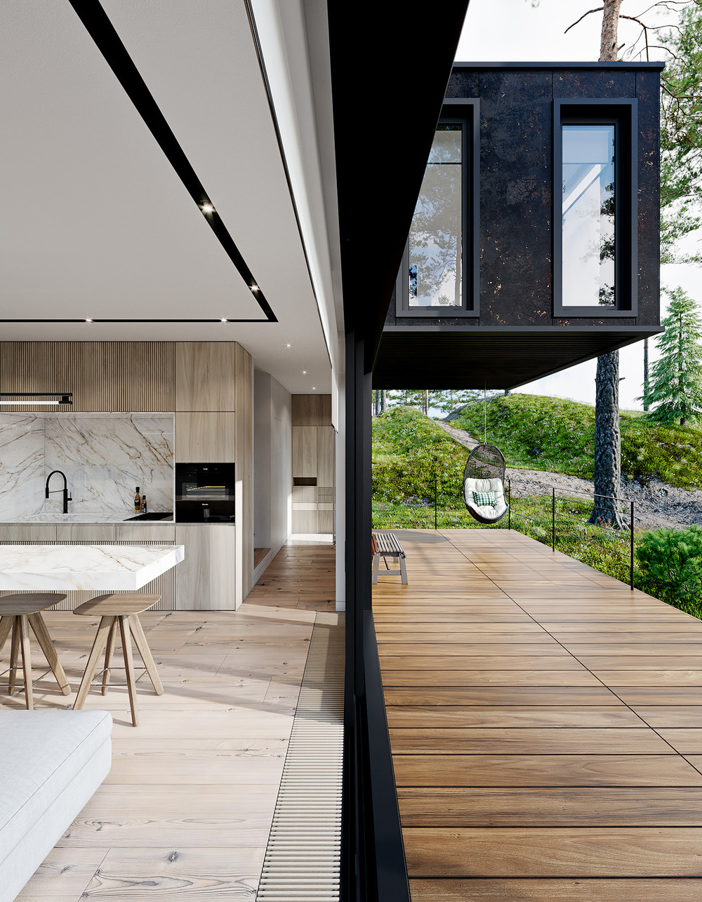 由船运集装箱打造的现代功能性房屋-24