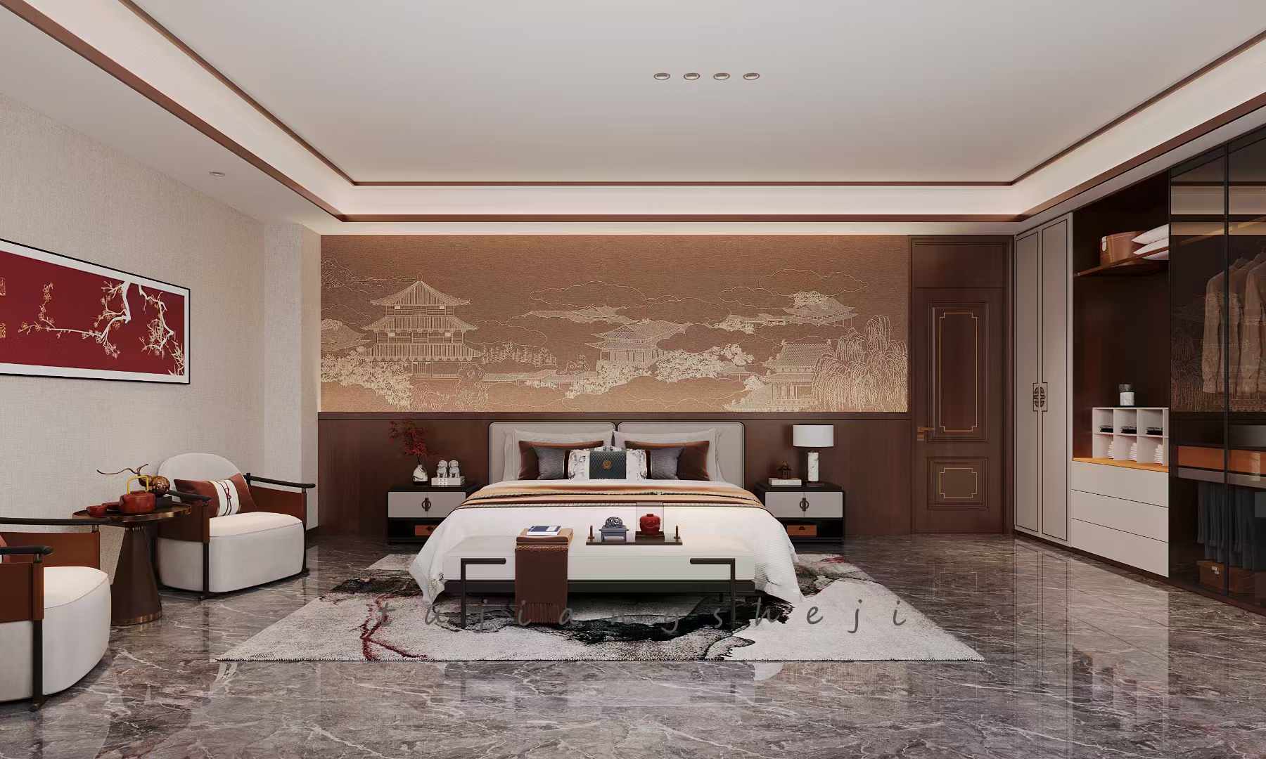 新中式别墅，以意会形的含蓄之美，还你一场风花雪月-7