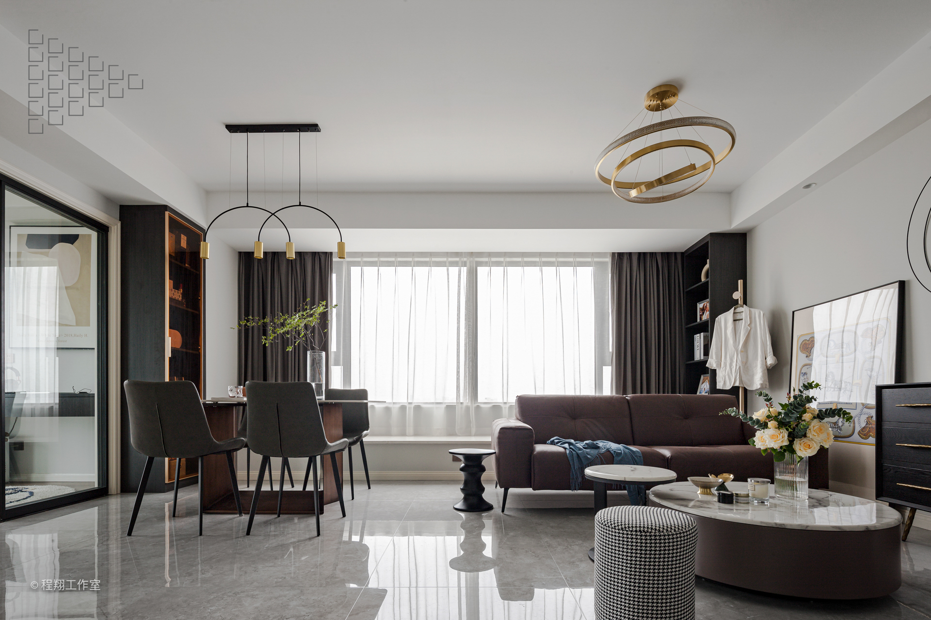 上海现代轻奢平层设计丨中国上海丨恒彩-9