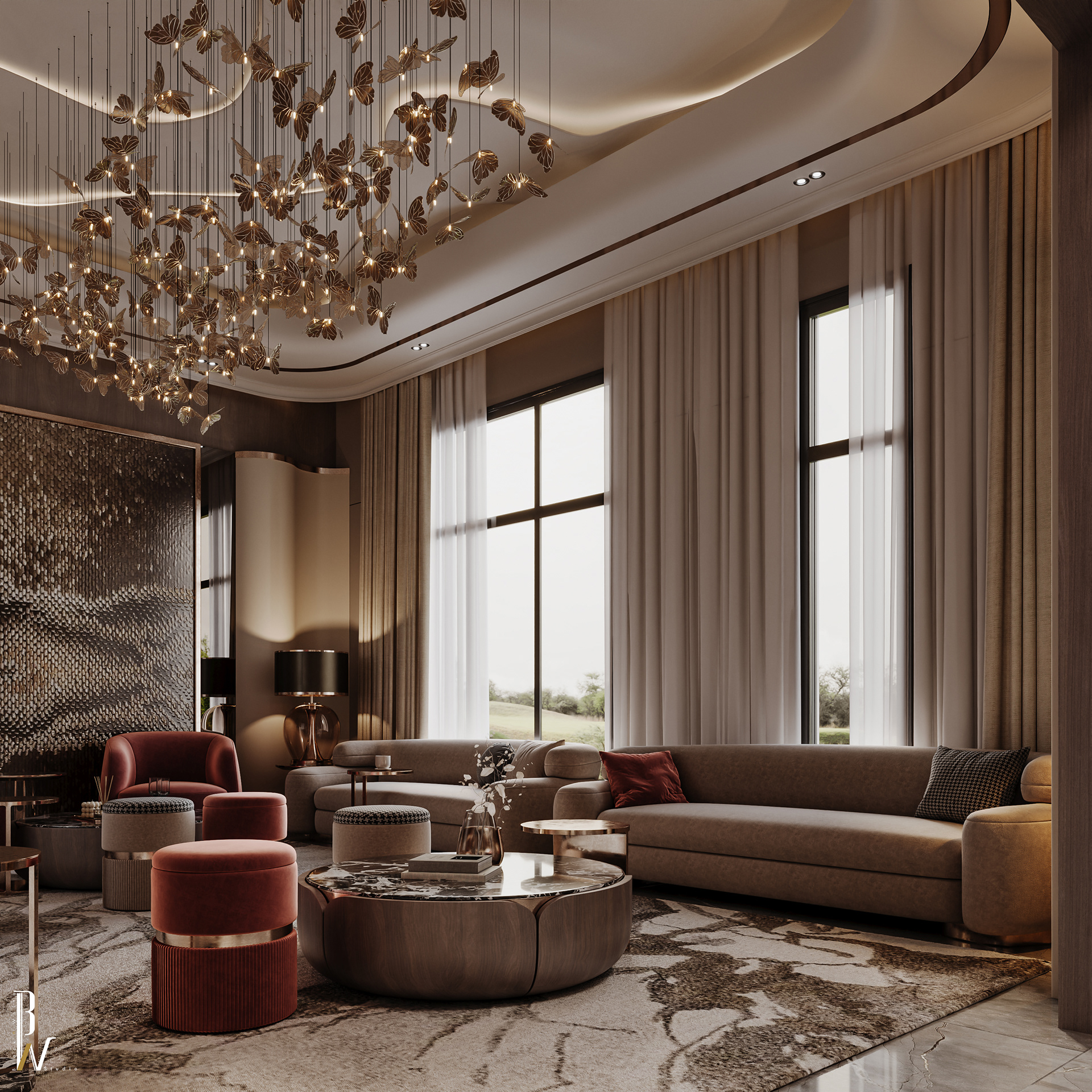 Lu·ury Women’s Majlis（奢华女性会客厅）丨沙特阿拉伯丨Black N White studio-17