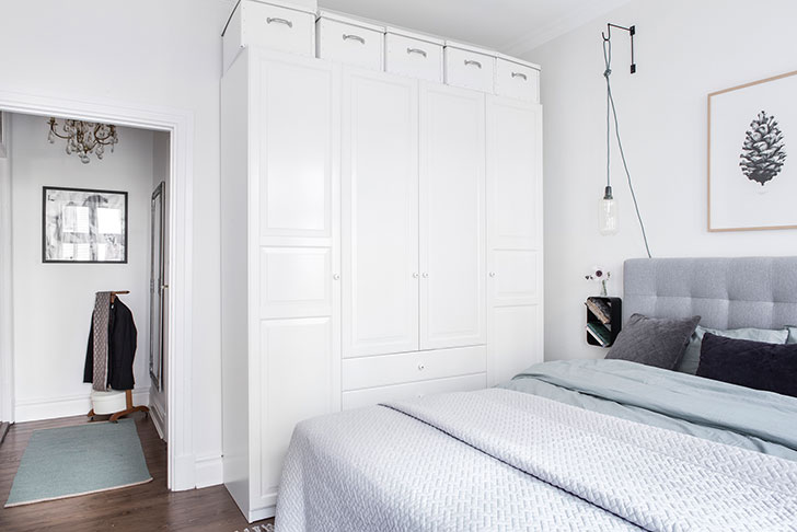 瑞典 53 平米白色温馨小公寓-14