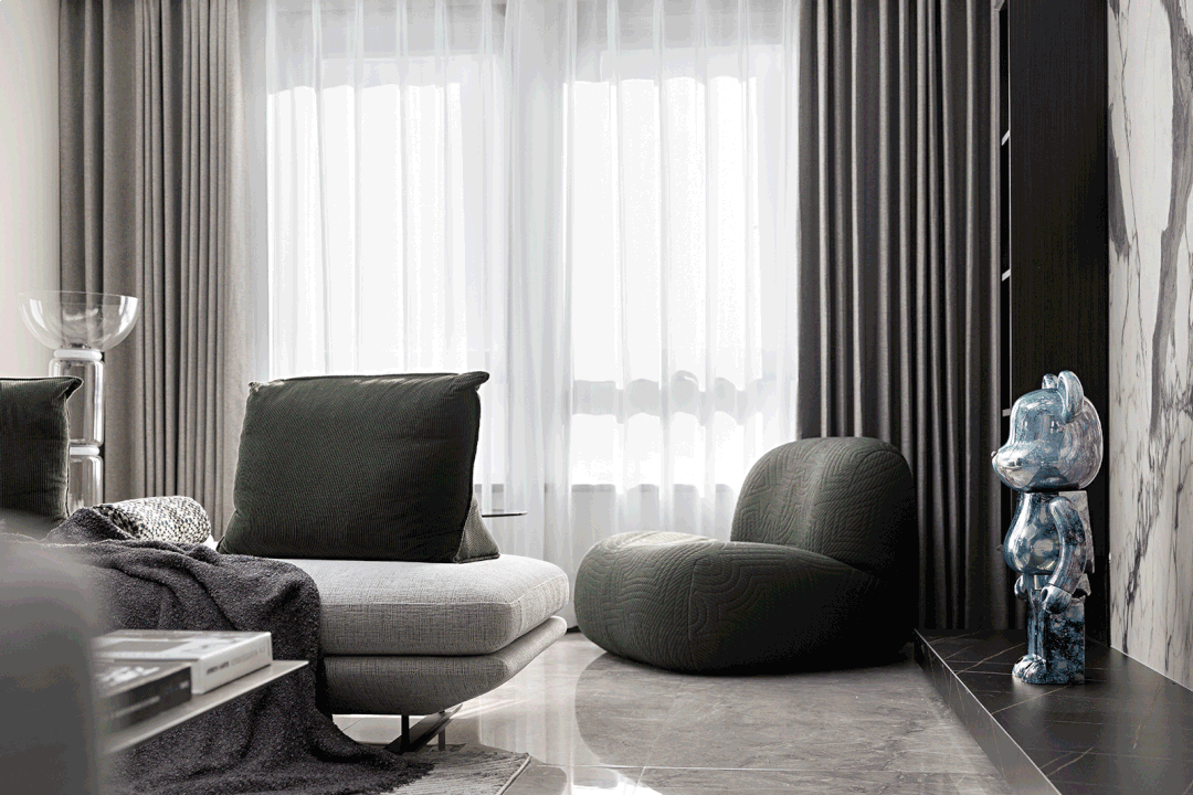 极简墨居 · 150㎡自在致简的现代私宅设计丨中国宁波丨陆槛槛空间设计-2