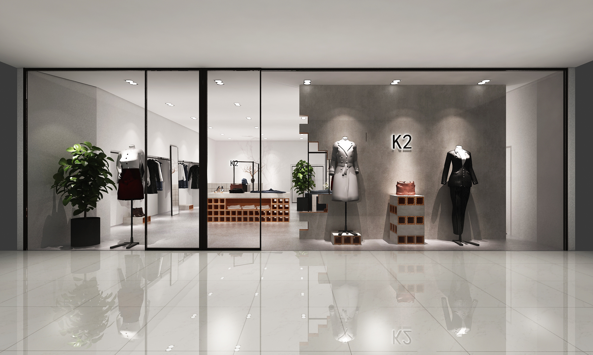 K2 高级女装设计店的砖墙艺术-8