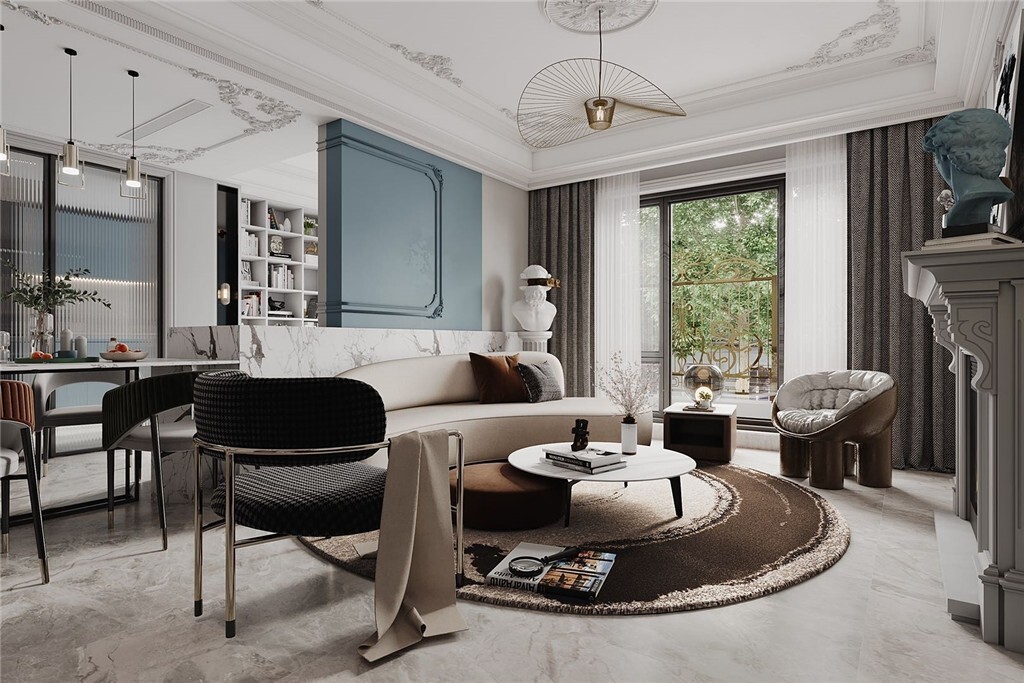 名门世家 90㎡简法轻奢风平层设计-5