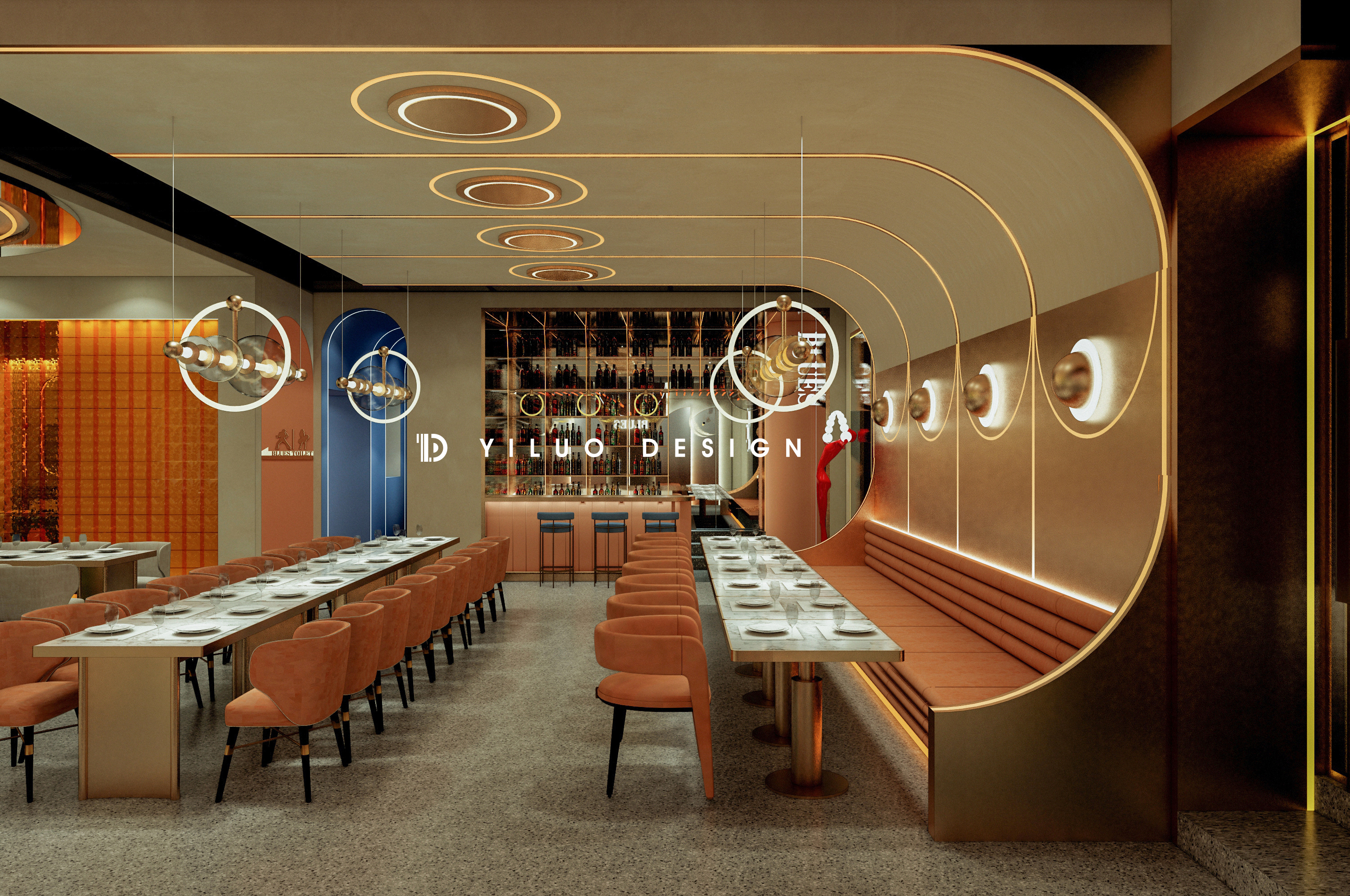 BLUES 音乐餐吧空间形象设计丨中国杭州丨YLD STUDIO-9