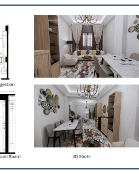 Simple 65 m apartment design