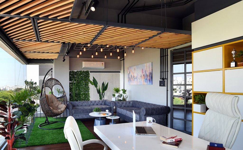 低成本且氛围宜人的办公空间设计丨印度丨Chirag Raj Design Studio-13