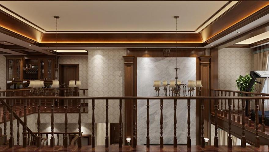 吉首市溶江小区壹号复式楼美式风格-16