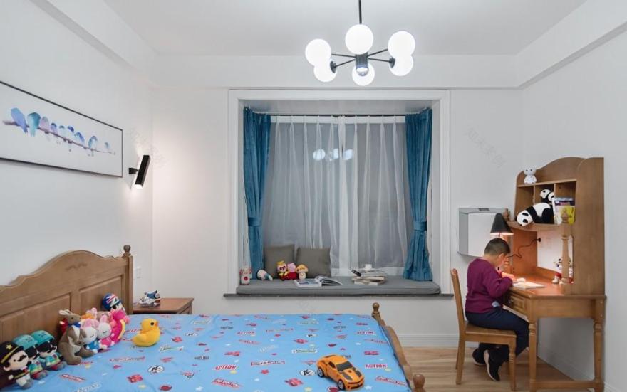 北京奥北别墅区叠拼别墅 | 美式宁静舒适,中式书房浪漫灵动-25