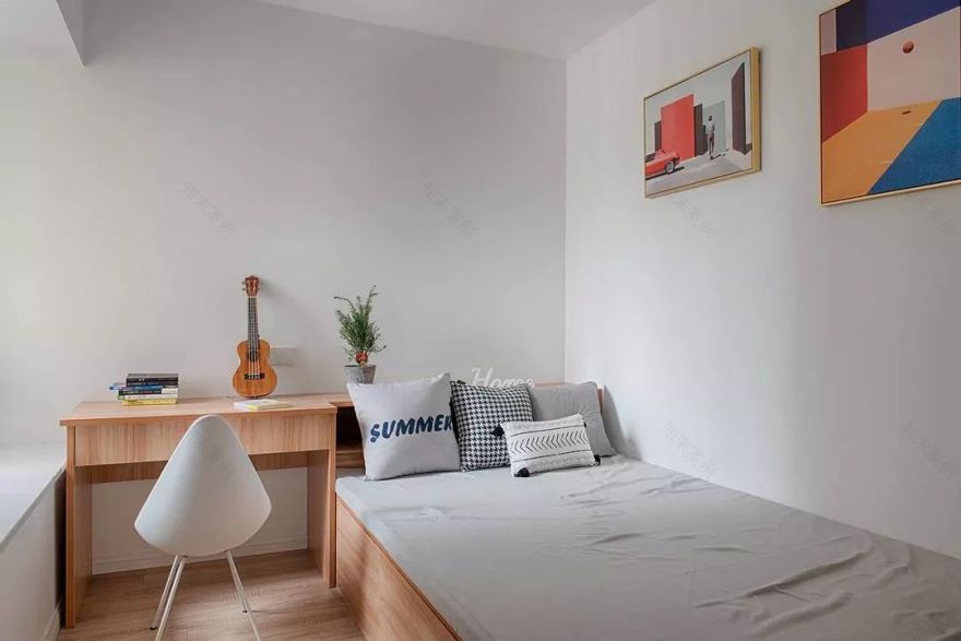 现代简约小户型,蓝色半墙设计独特优雅-19