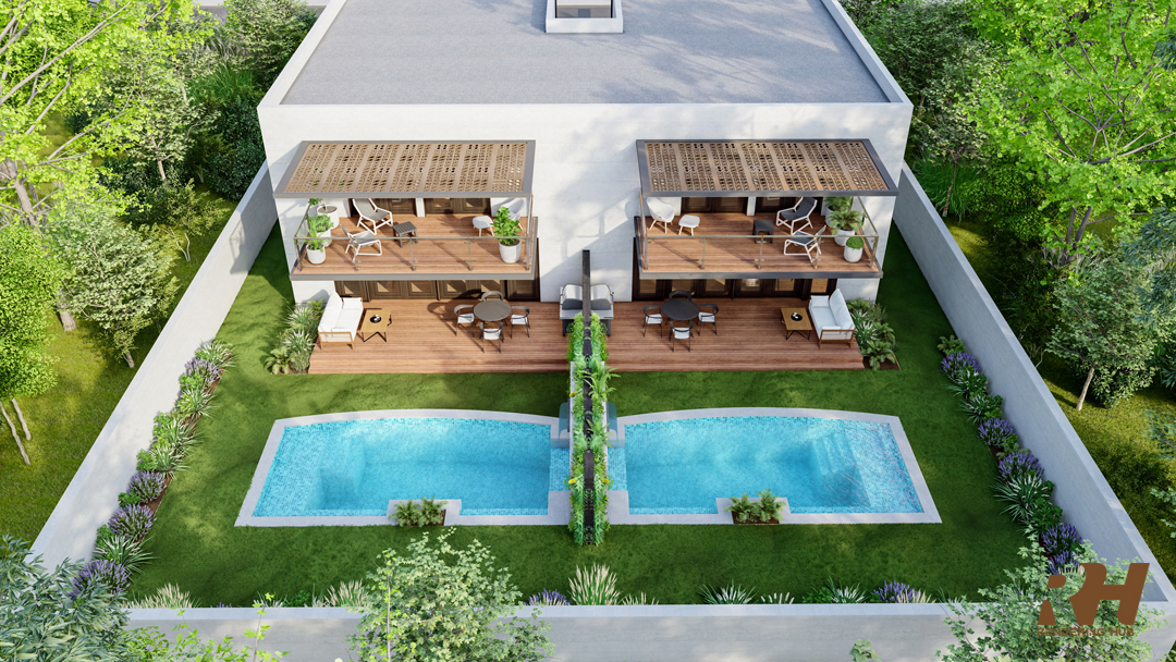 Residential Pool House Design & 3D Rendering-13
