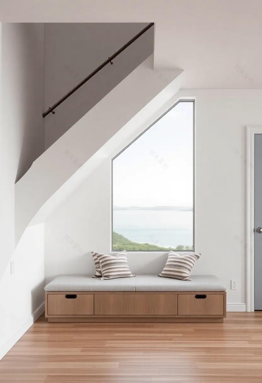 将楼梯下区域改造成带储物长凳的时尚客厅-84