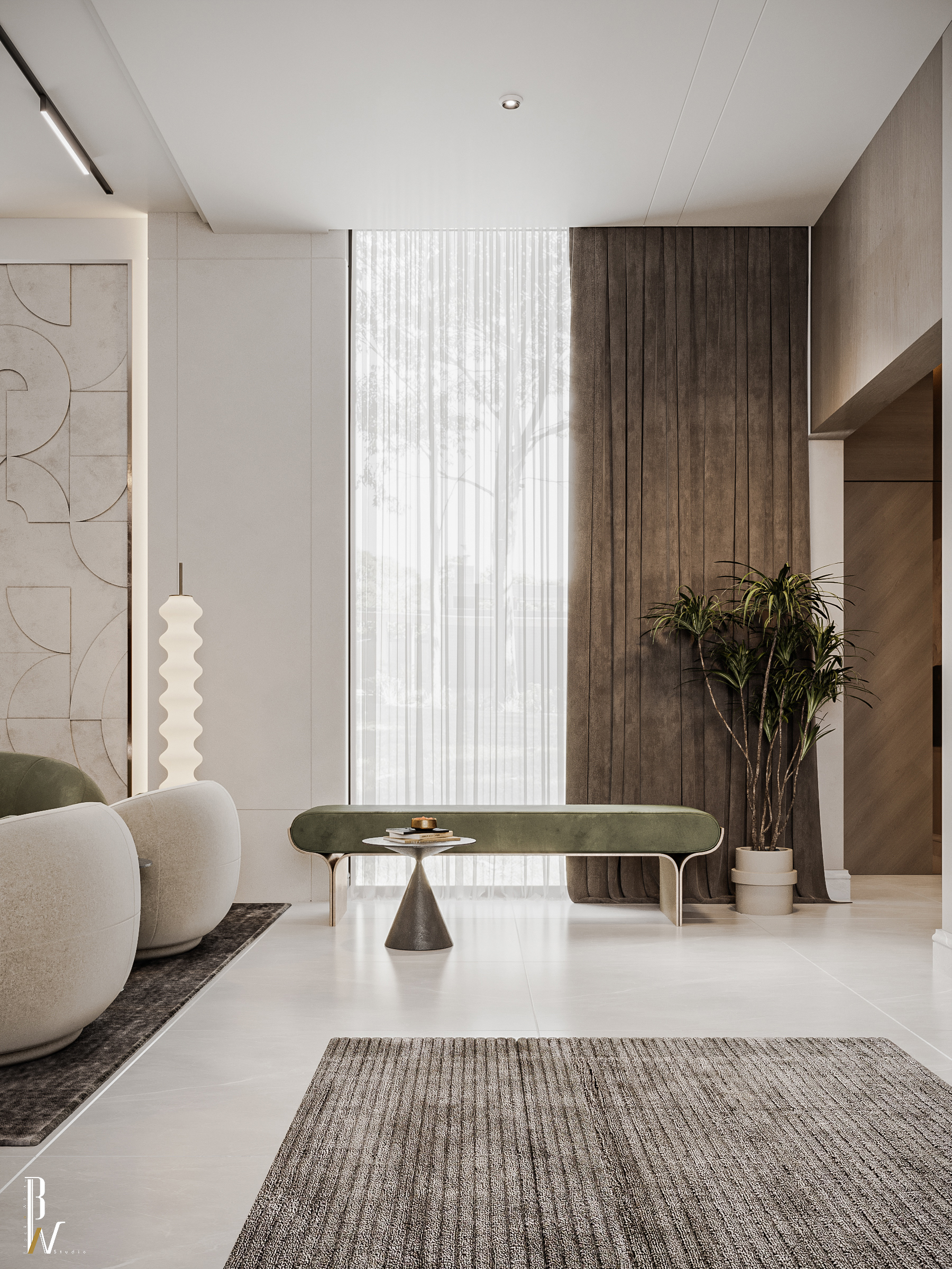 客厅设计丨Oman丨Black N White-24