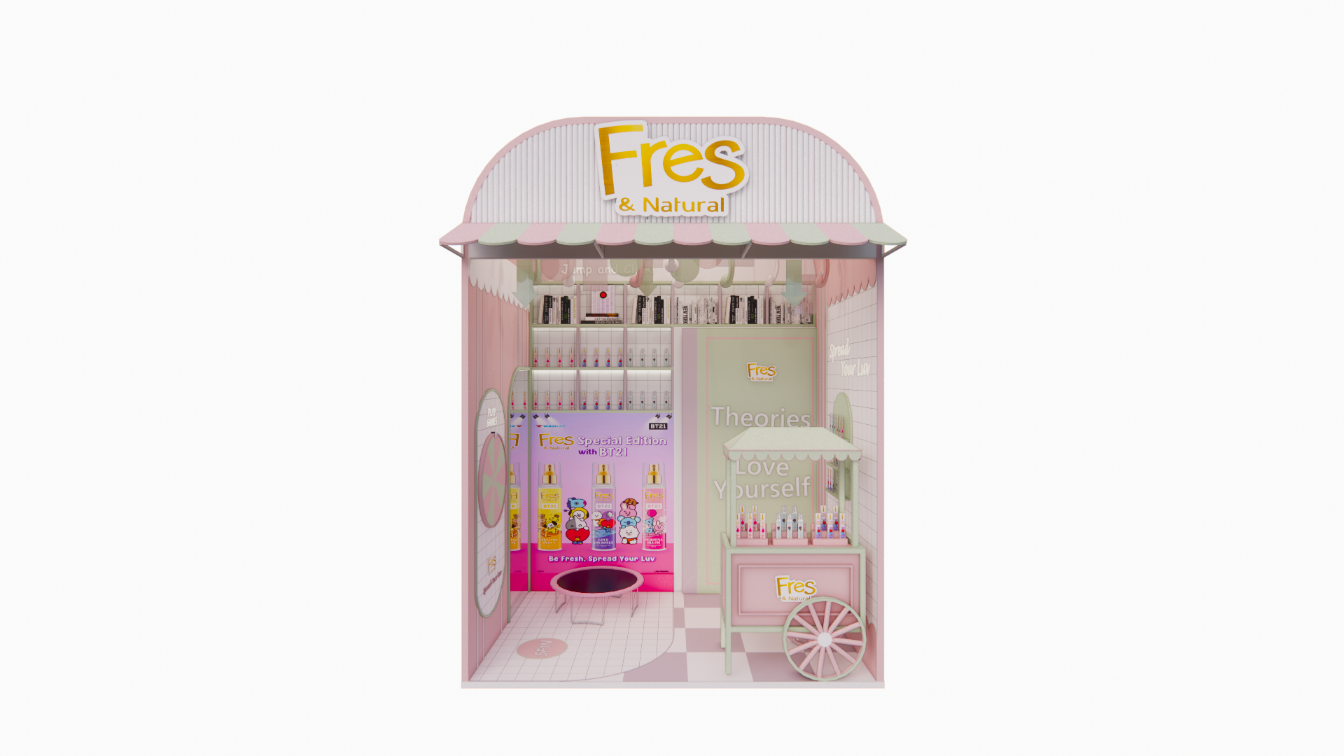Exhibition Pink Booth Fres & Natural-3