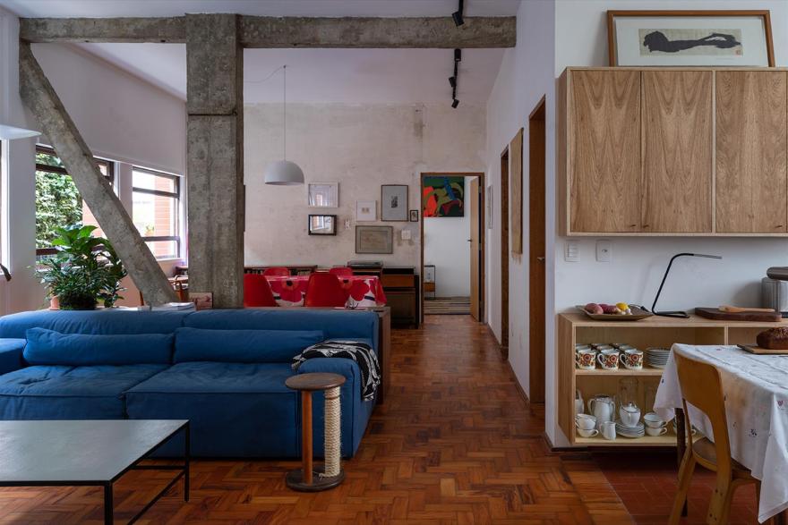 巴西公寓改造,尊重原始结构,引入自然光与通风-4