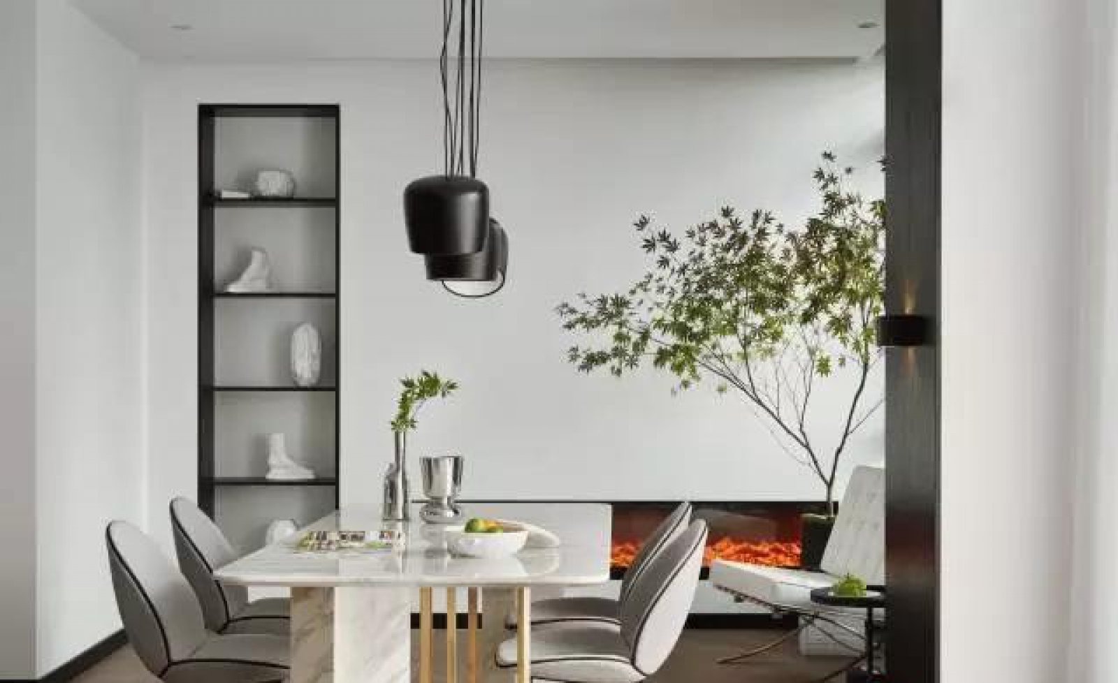 重庆双宝设计机构 | 300m²黑白灰极简设计,释放空间自由-3