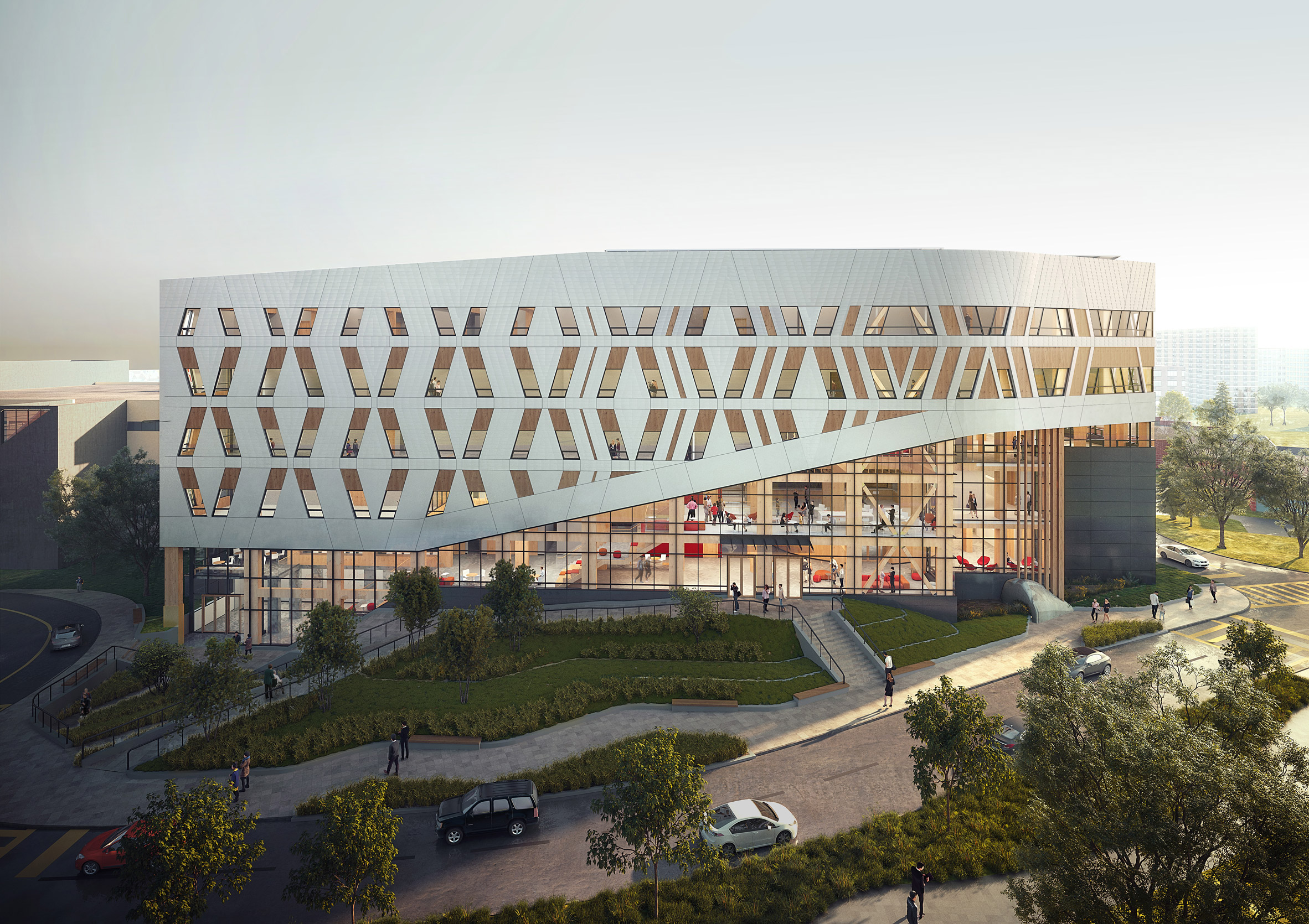 加拿大首座木结构零碳社区学院建筑亮相-3