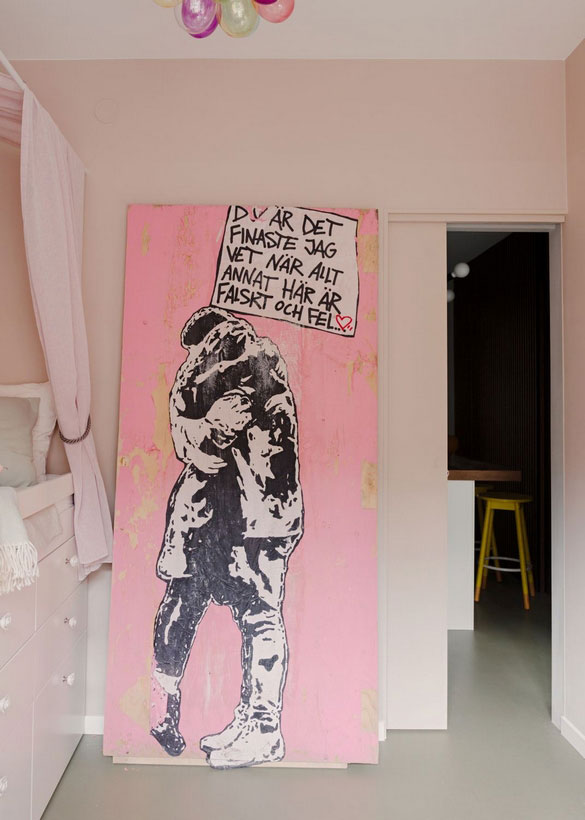 瑞典风格公寓 | 色彩碰撞的宁静空间-22