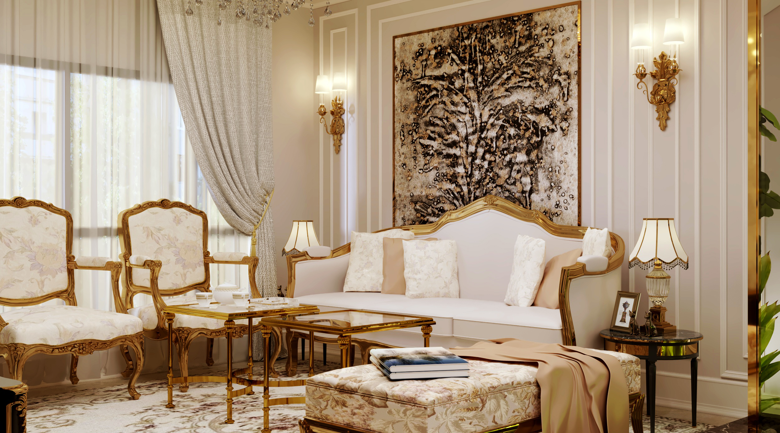 石园客厅丨埃及开罗丨Decorous Studio-19