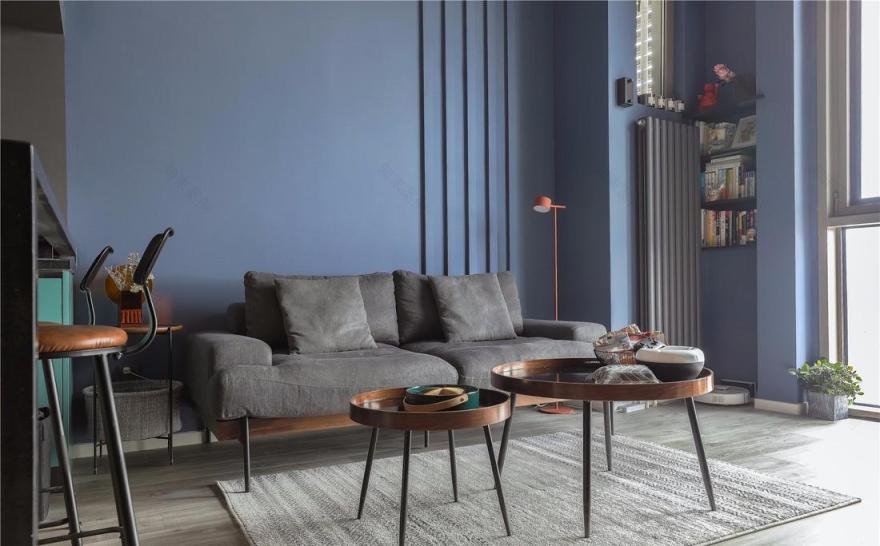 42㎡Loft 别墅,庭院式玄关、开放式厨房、电动投影幕布-4