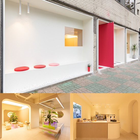 粉色大门的点睛之笔——大邱咖啡馆室内设计-1