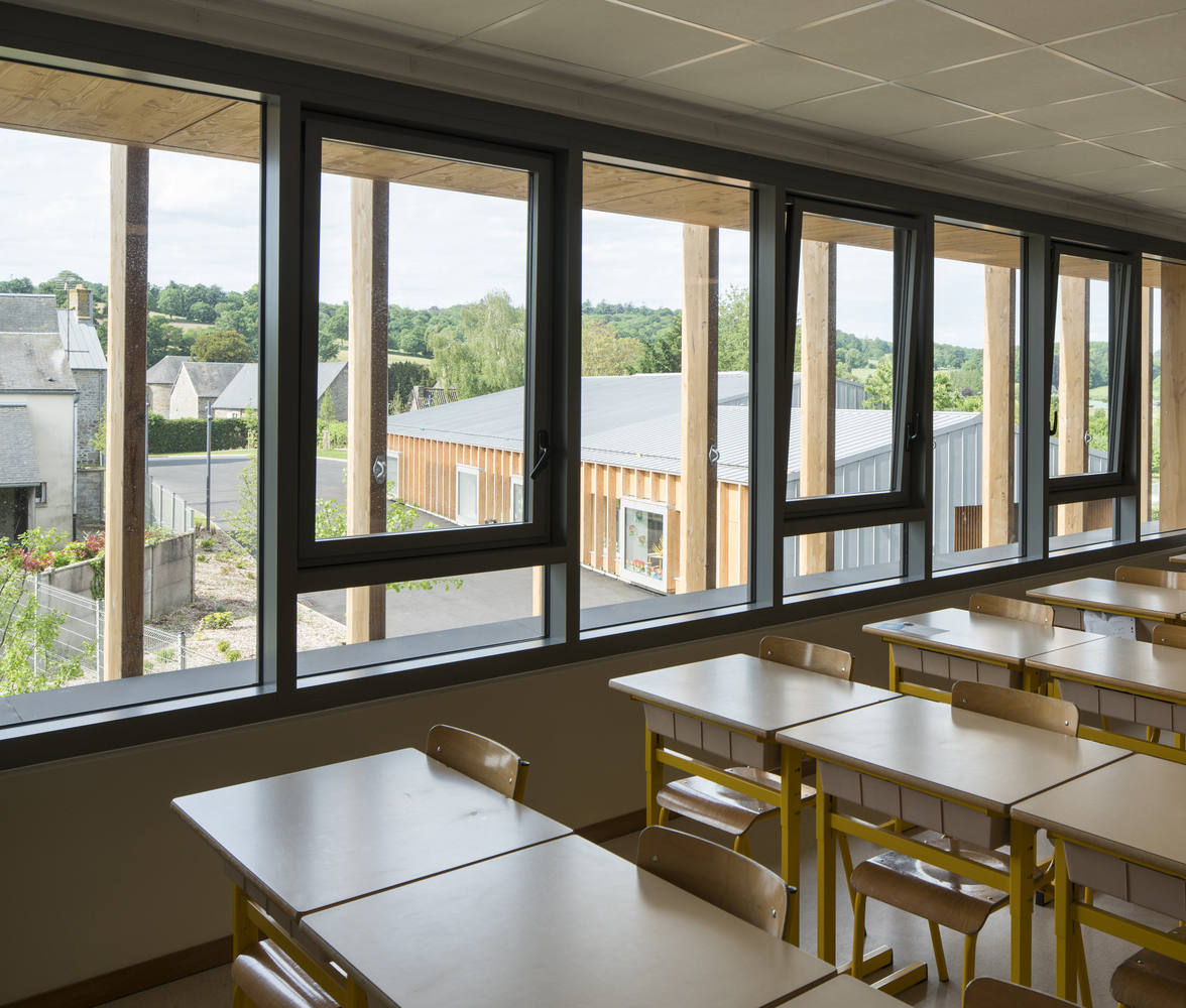 法国诺曼底小村庄的木结构学校建筑设计-43