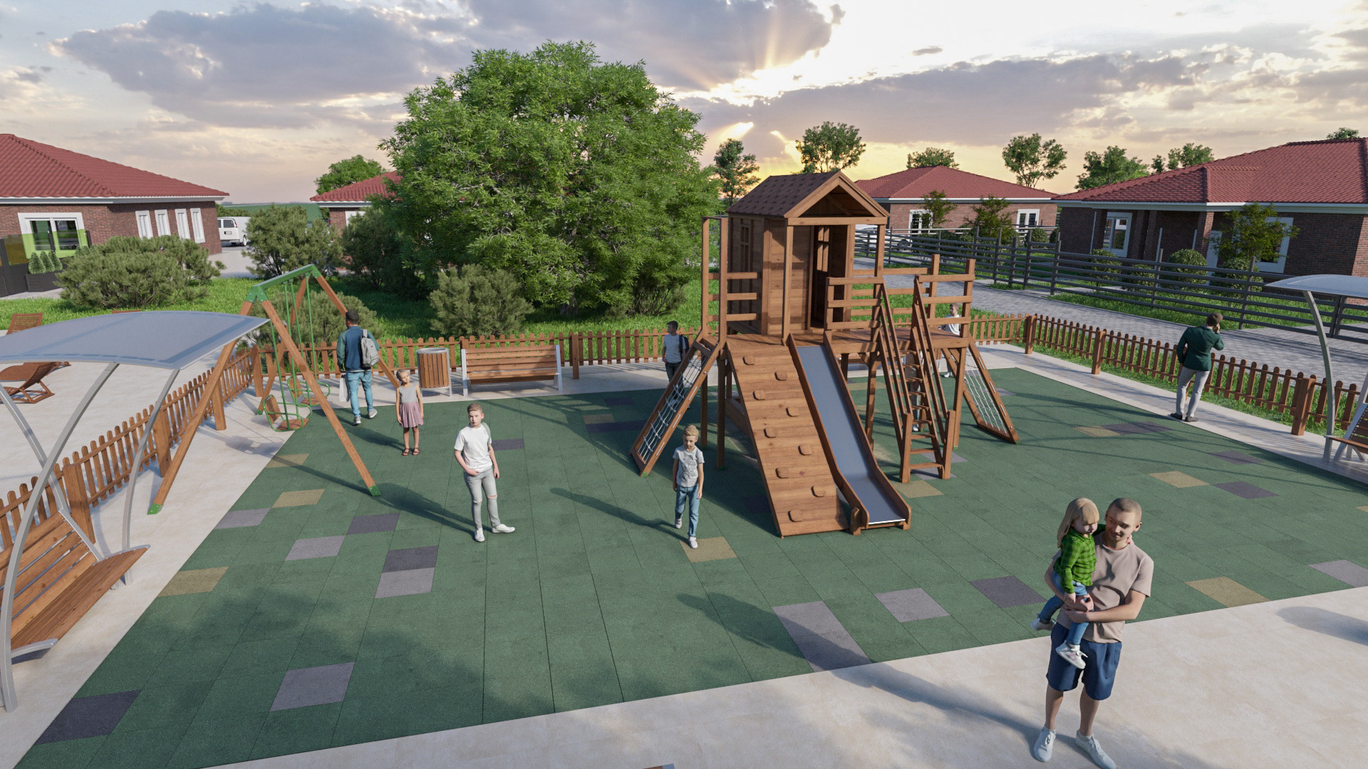 Проект посёлка с типовой застройкой "Ласкино"-15