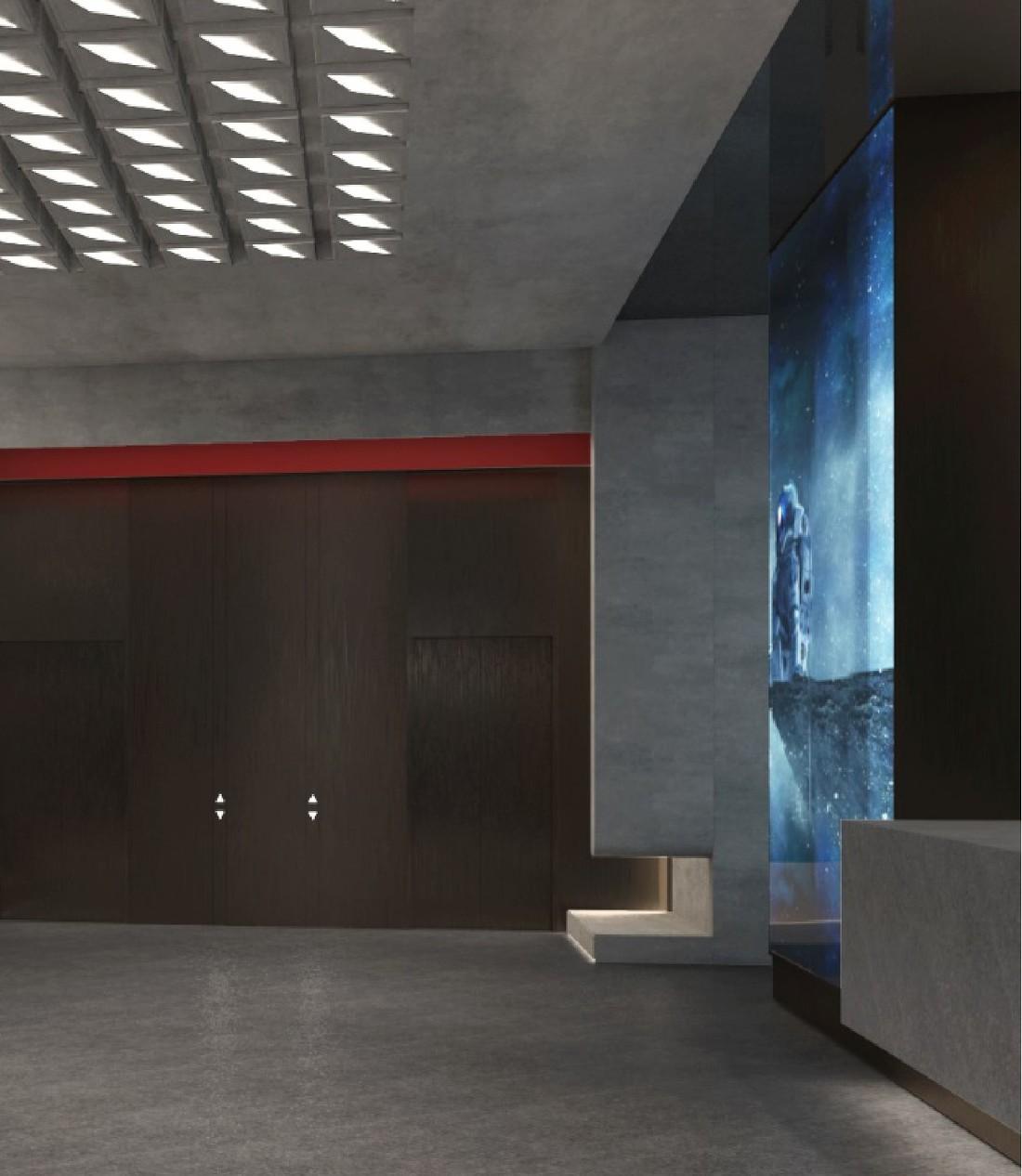 未来主义影院设计 | 多元化空间与材质的完美融合-3