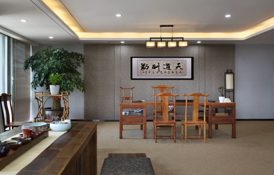 艾艾贴生物科技公司新中式办公室设计-17