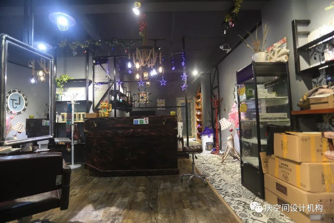 洛阳 LJ 烫染潮店,黑铁工业风的设计魅力-24