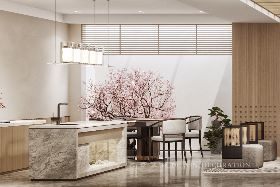 宋式美学的新中式别墅 · 侨建御溪谷丨德馨装饰-28