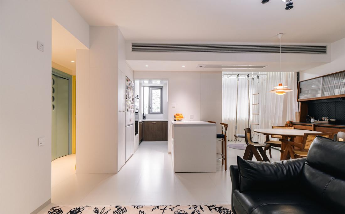 96㎡中古混搭风四居室装修-21