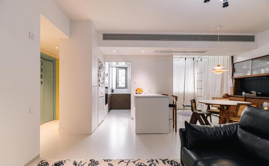 96㎡中古混搭风四居室装修-21