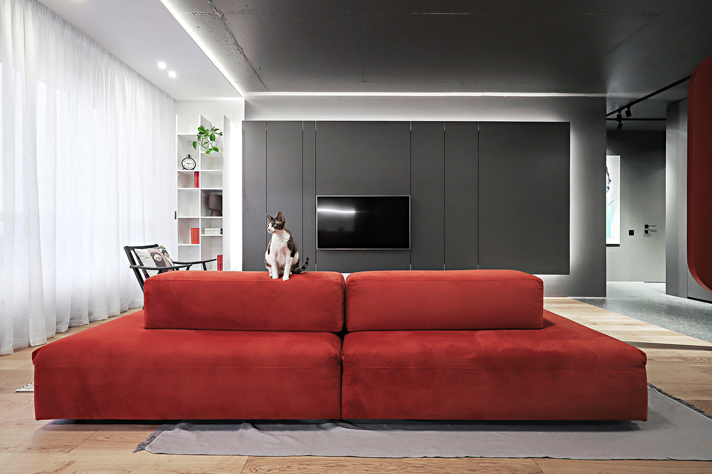 高级黑公寓设计丨乌克兰基辅-3