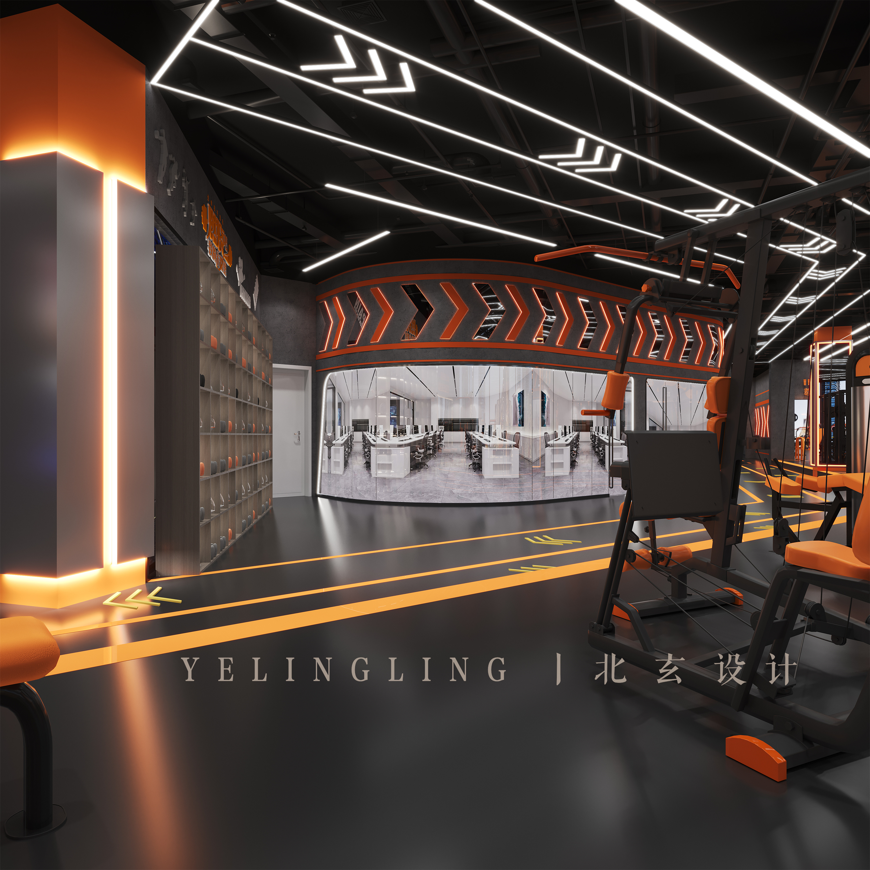 健身房设计案例丨每天锻炼，强身健体-1