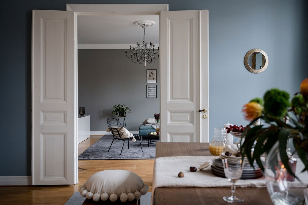 斯德哥尔摩郊区优雅暗色调公寓-8