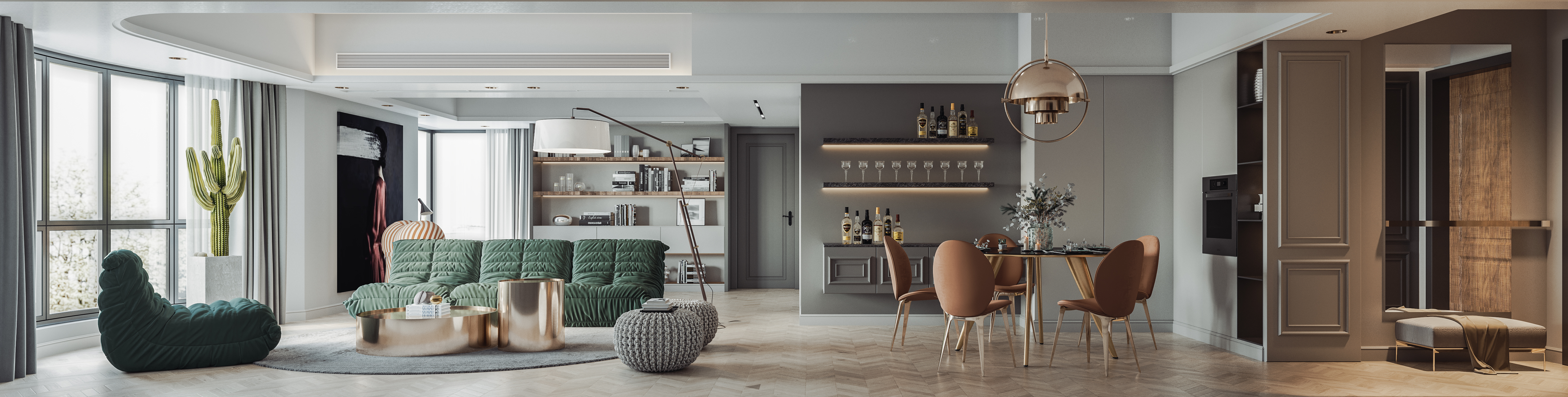 绿灰家居，演绎时尚简约-6