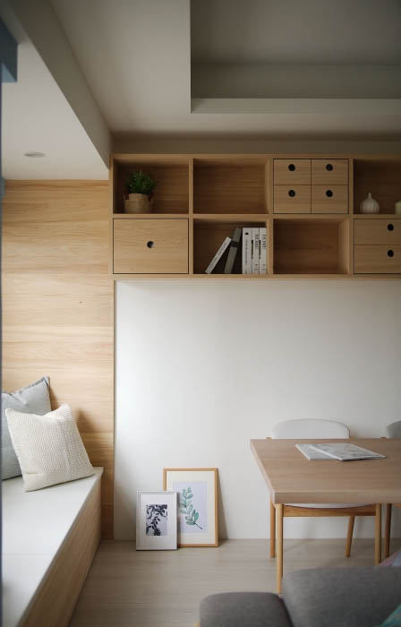 北欧风 86㎡原木简约住宅设计-13