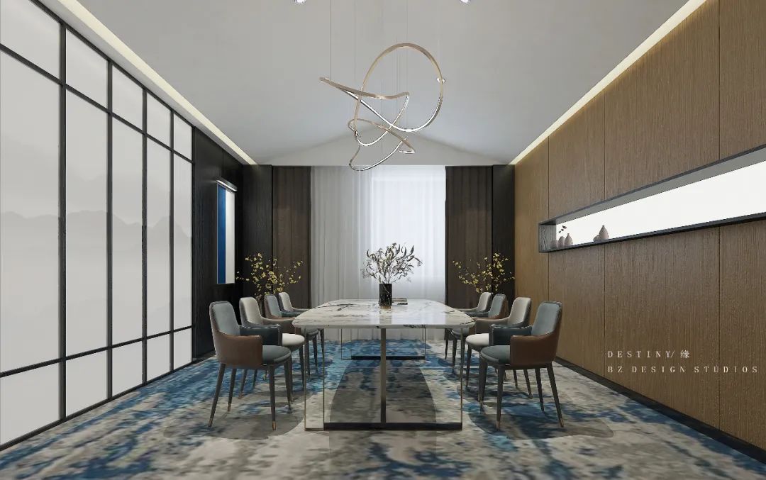 缘起东方 | 盐城行政酒廊的山水墨韵-10