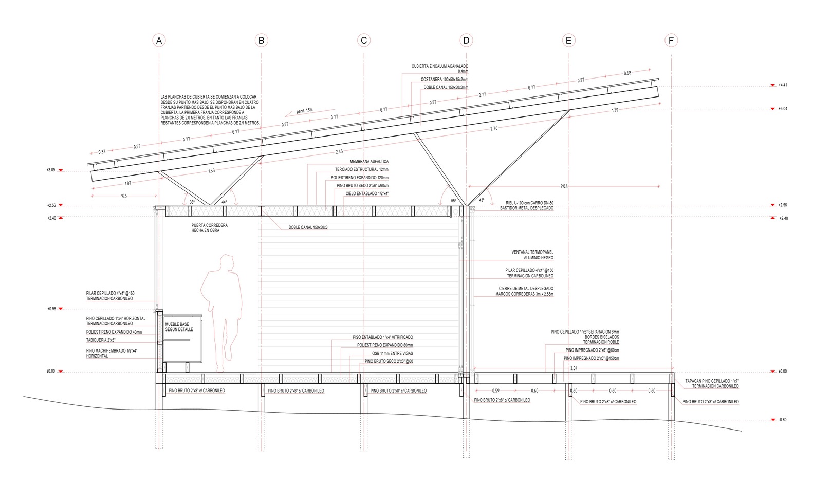 智利火山美景下的现代木质住宅-45